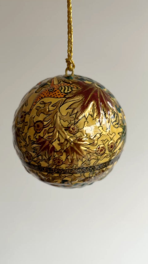 Zehra Peacock - hand-painted Kashmiri baubles - House of Roya