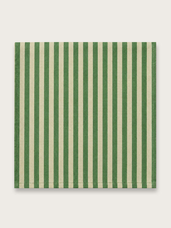 Fern Green Stripe Jaipuri Napkin - Single