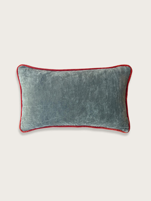 Slate Velvet Cushion Cover - Grey