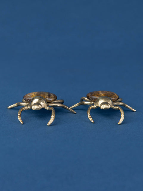 Brass Tiger Eye Bug - House of Roya