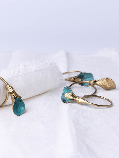 Blue Bell Napkin Rings - Set of 4 - House of Roya