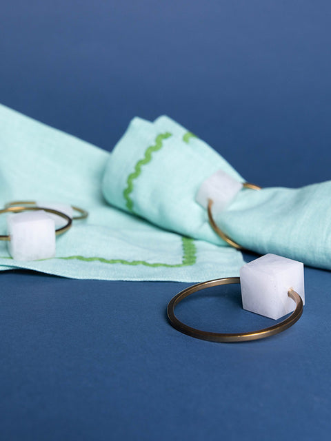 Memphis Circle Napkin Ring - Set of 4 - House of Roya