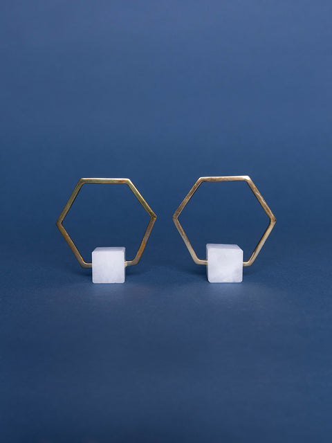 Memphis Hexagon Napkin Ring - Set of 4 - House of Roya