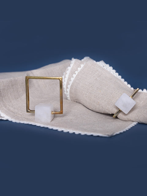 Memphis Square Napkin Ring - Set of 4 - House of Roya