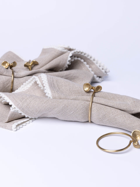Trumpet Flower Napking Ring - Set of 4 - House of Roya