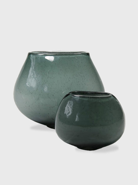 Blue Vase with Fog Finish - Large - House of Roya