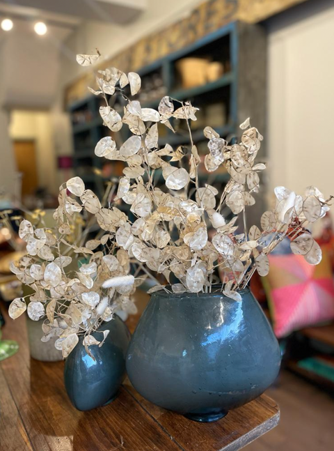Blue Vase with Fog Finish - Large - House of Roya