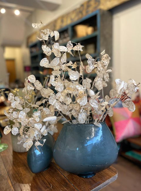 Blue Vase with Fog Finish - Small - House of Roya