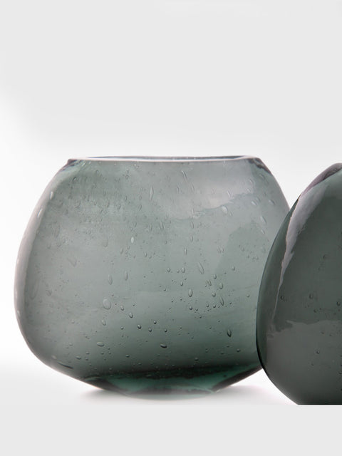 Blue Vase with Fog Finish - Small - House of Roya