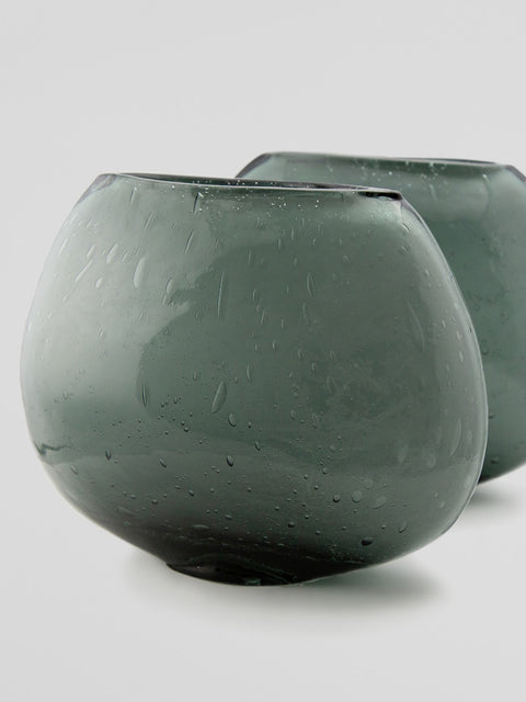 Blue Vase with Fog Finish - Small - House of Roya
