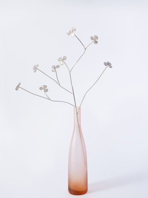 Peach Gradient Vase with Cross Cut Detail - House of Roya