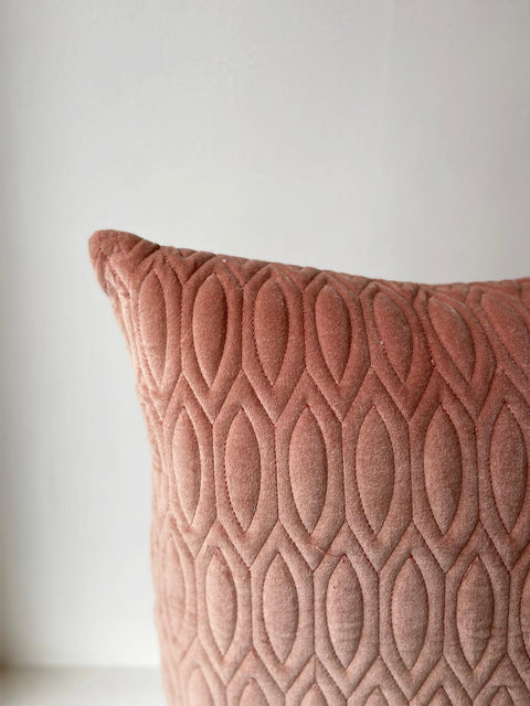 Quilted Velvet Champagne Cushion Cover - House of Roya