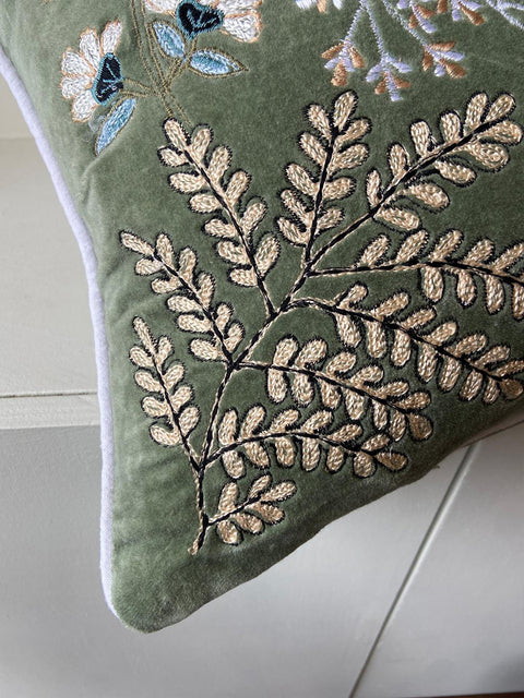 Whispering Greens Rectangle Cushion Cover - House of Roya