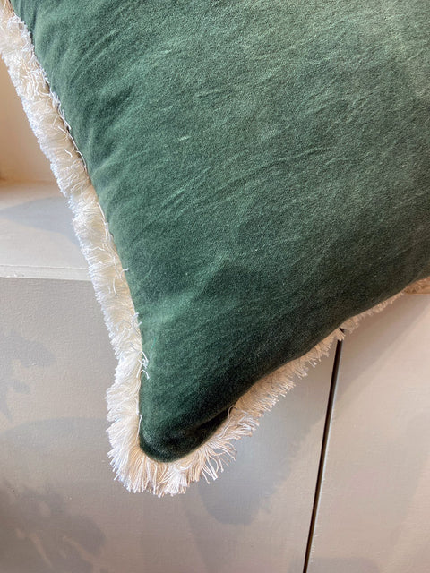 Sage Green Velvet Cushion Cover - House of Roya