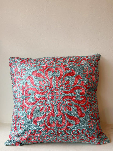 Coral Baroque Embroidery Cushion Cover - House of Roya