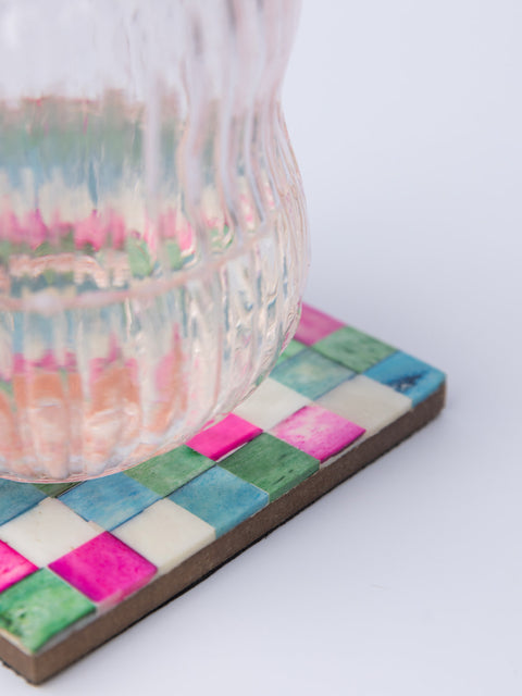 Checkered Coasters - Set of 4 - House of Roya