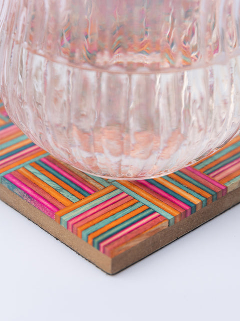 Multicoloured Coasters - Set of 4 - House of Roya