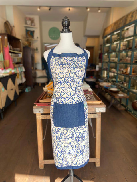 Indigo Forge Apron - Handmade Cotton Apron - House of Roya