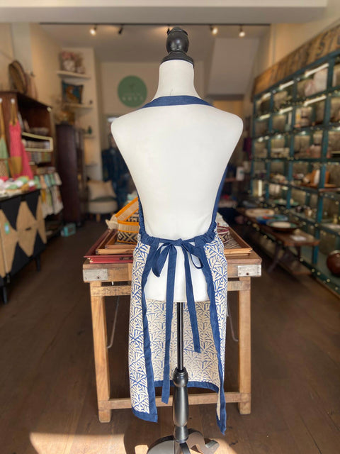Indigo Forge Apron  - Handmade Cotton Apron - House of Roya