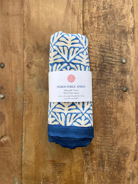 Indigo Forge Apron  - Handmade Cotton Apron - House of Roya