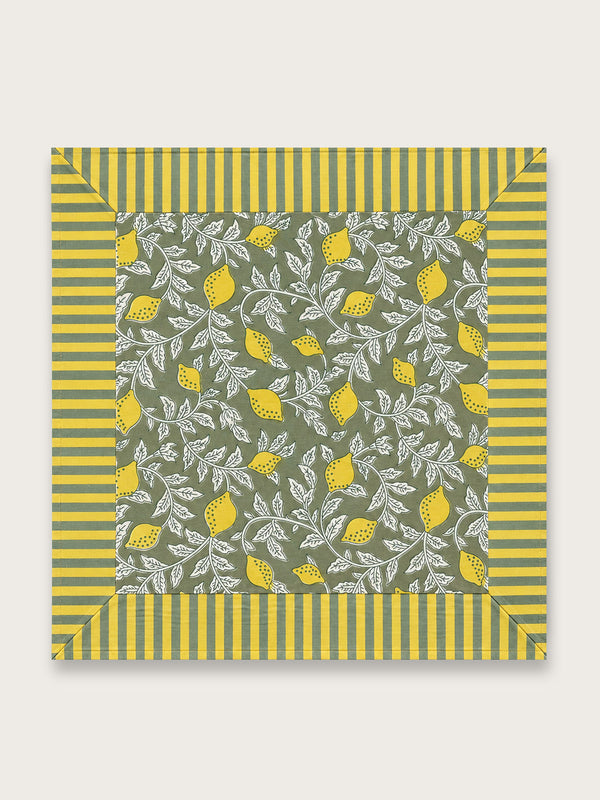 Lemon Green Jaipuri Napkin - Single