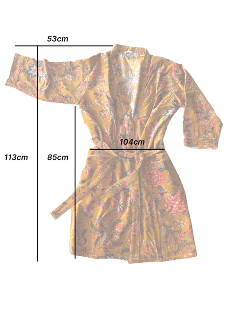 Forest Green Velvet Kimono - House of Roya