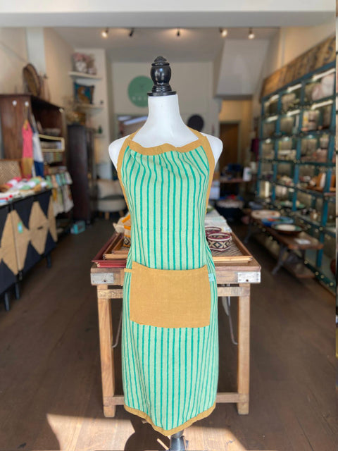 Mint Mojito Forge Apron - Handmade Cotton Apron - House of Roya