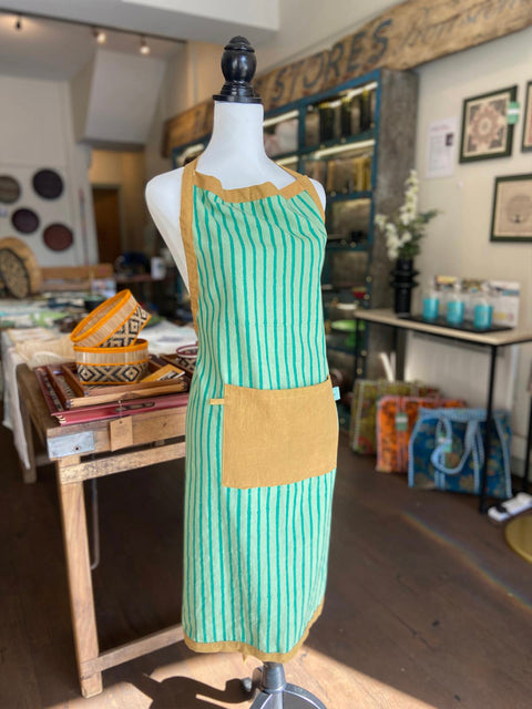 Mint Mojito Forge Apron - Handmade Cotton Apron - House of Roya