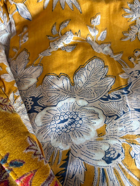 Ochre Velvet Kimono - House of Roya