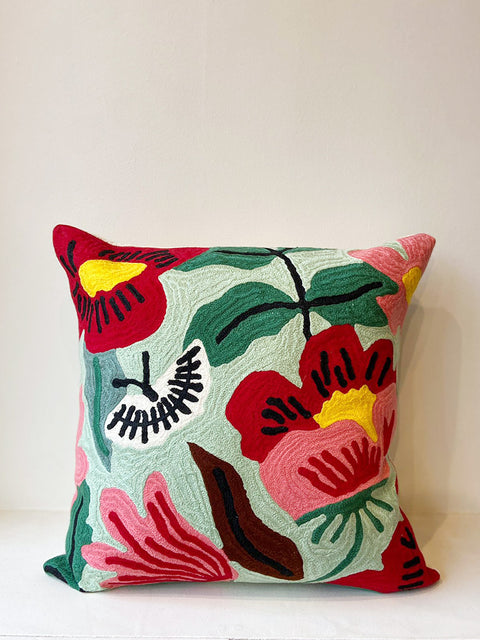 Wildflower Crimson Poppies Aari Cover - House of Roya