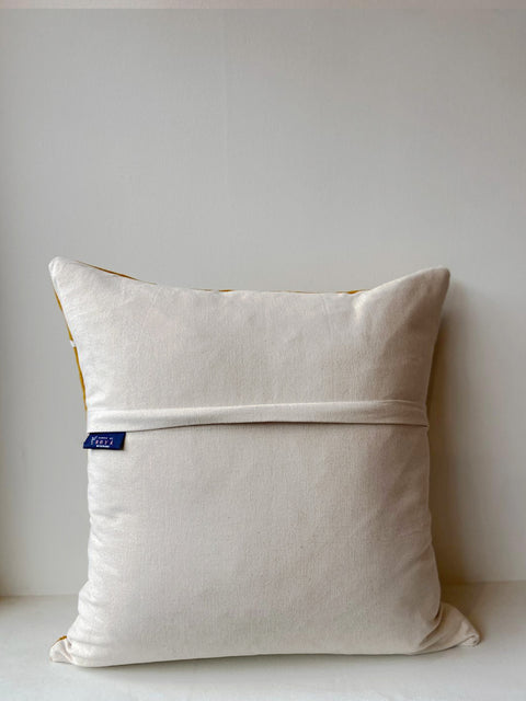 Zig Zag Aari Cushion Cover - Ochre - House of Roya