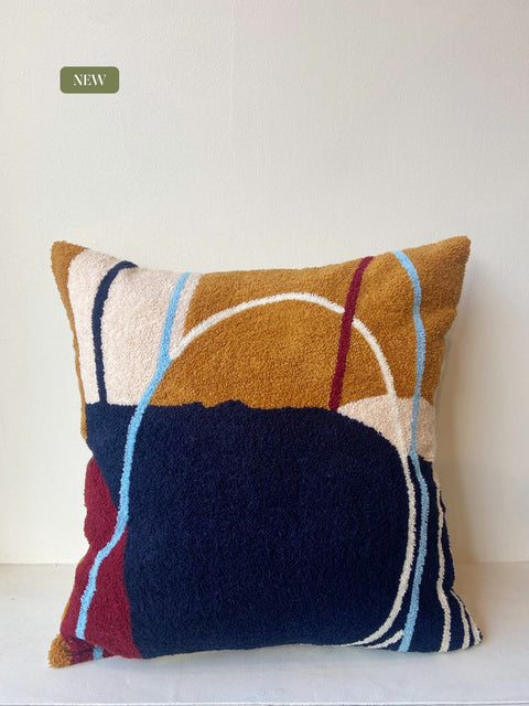 Ochre Swirl Cushion Cover - House of Roya