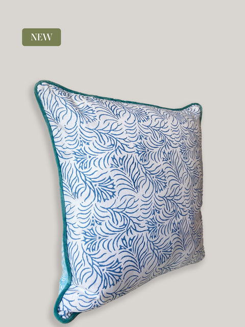 Zeenat Dual Pattern Linen Cushion Cover - House of Roya