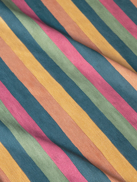 Summer Stripes Fabric (Blue) - House of Roya