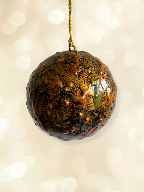 Noor Fern - hand-painted Kashmiri baubles - House of Roya