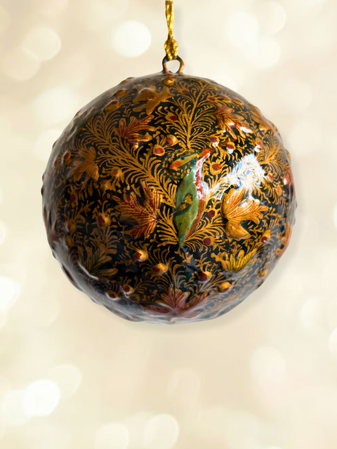 Noor Fern - hand-painted Kashmiri baubles - House of Roya