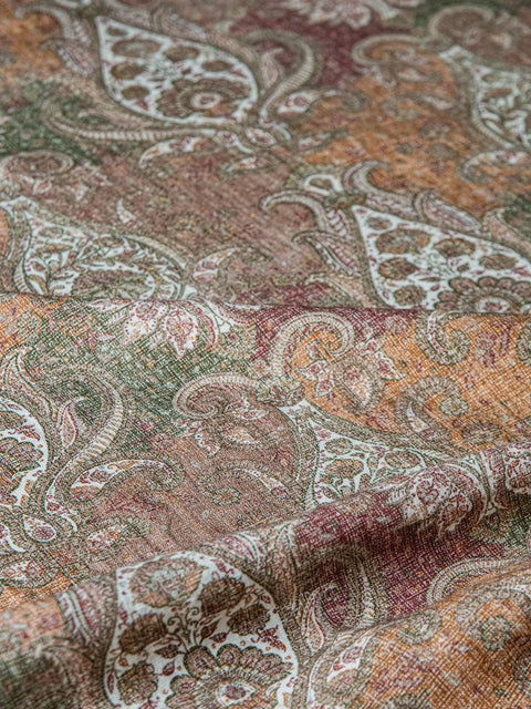 Paisley Manor Fabric (Rust) - House of Roya