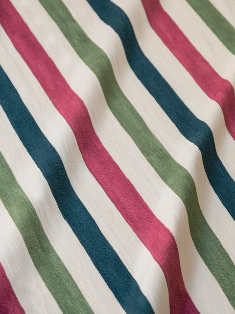Summer Stripes Fabric (White) - House of Roya