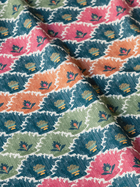 Bloom Ikat Fabric (Multi) - House of Roya