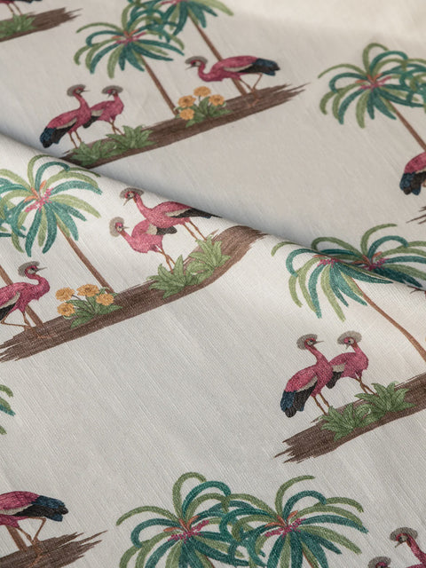 Crane Bay Fabric (White) - House of Roya