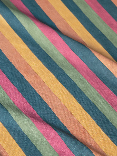Summer Stripes Fabric (Blue) - House of Roya