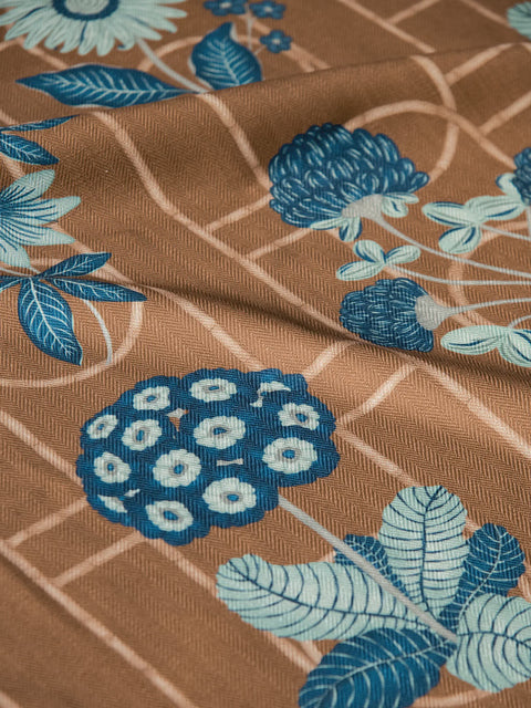 Spring Field Fabric (Mist-Sienna) - House of Roya