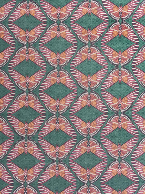 Butterfly Pond Fabric (Green) - House of Roya