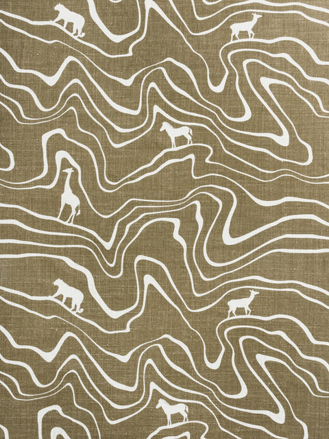 Forest Trail Fabric (Brown) - House of Roya