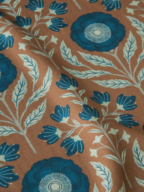 Paradise Fabric (Midnight-Sienna) - House of Roya