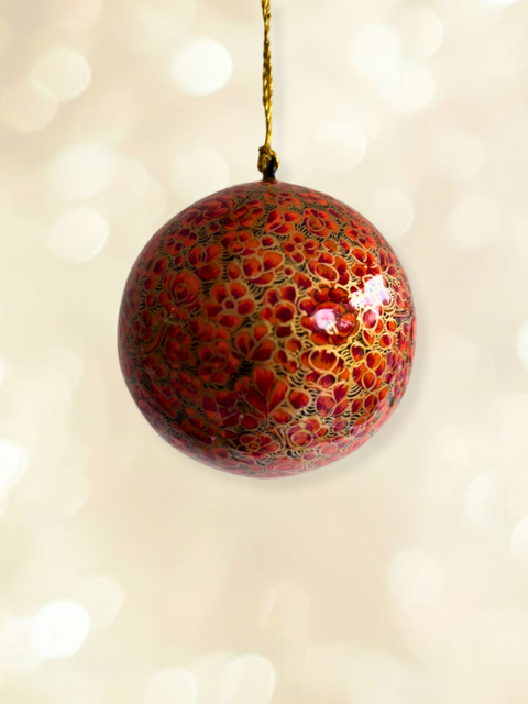 Roshan Bloom - hand-painted Kashmiri baubles - House of Roya