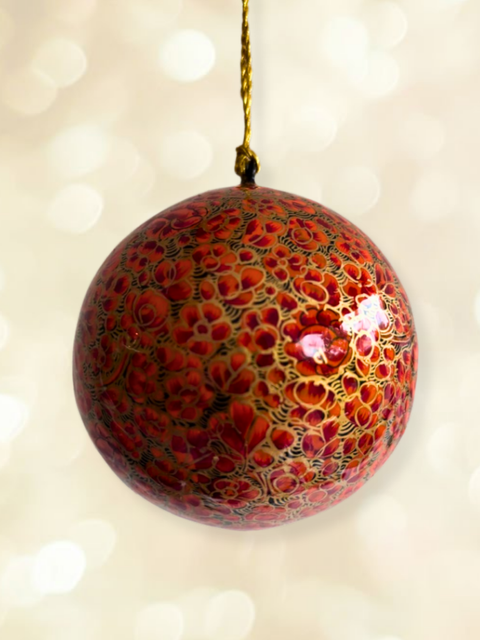 Roshan Bloom - hand-painted Kashmiri baubles - House of Roya