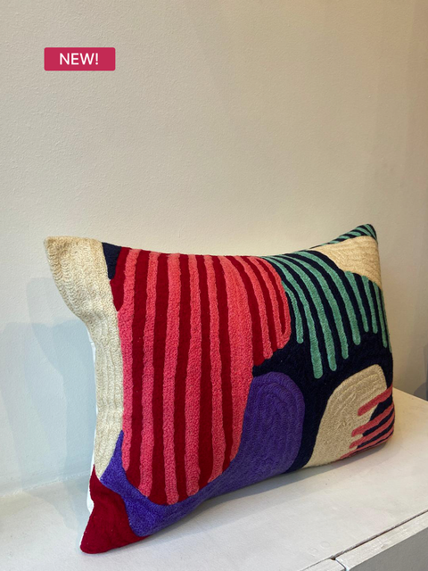 Abstract Flow Cushion – Multicolour