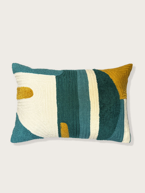 Arc Flow Cushion Cover - Teal - House of Roya