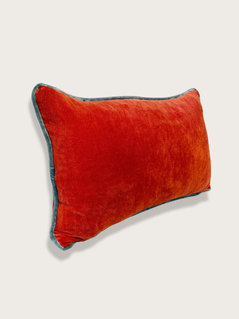 Blood Orange Velvet Cushion Cover- Orange